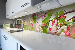 Кухонний фартух Рожеві Квіти вишні вінілова наклейка вишневі гілки Зелений 60х200 см Happy Pocket Z180681 - мініатюра 6
