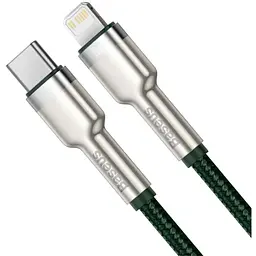 Кабель Baseus Cafule Metal USB-C to Lightning PD 20W 1m Green (CATLJK-A06) [169507] - мініатюра 3