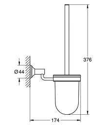 Йоржик для унітазу Grohe Essentials Authentic 40658001, Хром - мініатюра 2