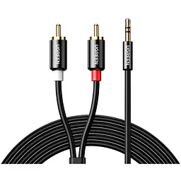 Кабель мультимедійний 3.5mm M to 2xRCA M 5.0m AV116 black Ugreen (10591)