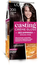 Фарба-догляд для волосся L'Oreal Paris Casting Creme Gloss відтінок 200 чорна кава без аміаку 120 мл (A5773976)