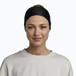 Пов'язка на голову Buff Thermonet Headband, Solid Black Чорний - мініатюра 2