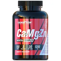 Вітаміни та мінерали Vansiton Calcium Magnesium Zinc, 150 таблеток