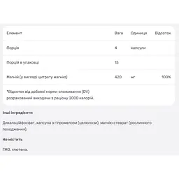 Магній цитрат Nutricost 60 капсул - мініатюра 4