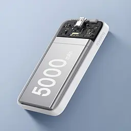 Акумулятор зовнішній магнітний Baseus Magnetic Mini Wireless Fast Charge 20W 5000 mAh білий P10022107223-00 - мініатюра 7