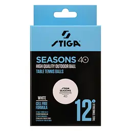 М'ячі для настільного тенісу Stiga Seasons, White 12 шт (1110-2810-12) - мініатюра 2