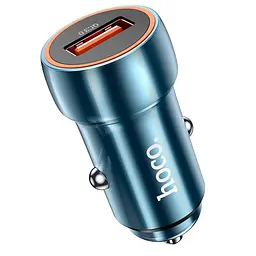 Адаптер автомобільний HOCO Blue shield single port car charger Z46 азу коричневе - мініатюра 3