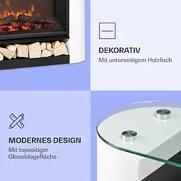 Електричний камін Klarstein Studio 10 Arc 1800 Вт (10038402) - мініатюра 3