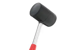 Киянка гумова Intertool 680 г х 80 мм чорна ручка метал - мініатюра 3