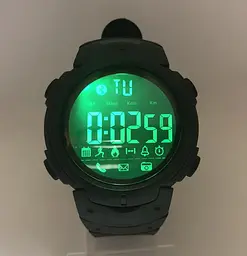 Спортивний жіночий смарт годинник Skmei 1301 Шагомір Bluetooth удароміцний Чорний - мініатюра 4