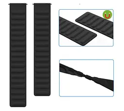 Силіконовий магнітний ремінець Primolux Magnet для годинника Xiaomi Amazfit Bip U/Amazfit Bip S Black - мініатюра 3