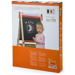 Дерев'яний мольберт Viga Toys двосторонній магнітний із папером (50952) - мініатюра 4