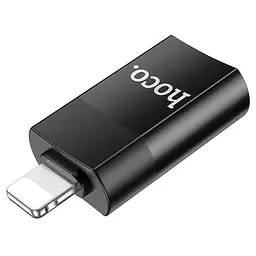 Перехідник Hoco UA17 Lightning Male to USB Female USB2.0 Чорний - мініатюра 4