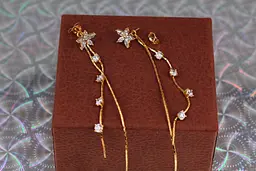 Сережки гвоздики Xuping Jewelry в'юн 11 см золотисті - мініатюра 3