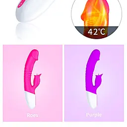 Вібратор-кролик B - Series Fox Heating Mode, 23 см (фіолетовий) - мініатюра 12