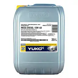 Автомобільна моторна олива YUKO MEGA DIESEL 15W-40 20л - мініатюра 2