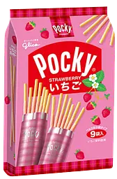 Японські палички Glico Pocky Strawberry 9шт, 108г