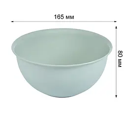 Миска Stars Plast кругла матова сіра 1 л (94207/сір) - мініатюра 2