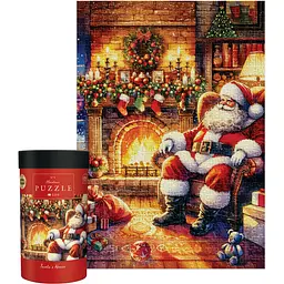 Пазли тришарові Interdruk Christmas Santa's House картонній тубі 500 шт. (376220) - мініатюра 2