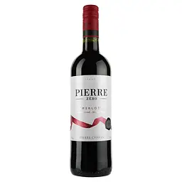 Вино Pierre Zero Merlot, красное, полусладкое, безалкогольное, 0,75 л