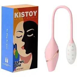 Віброяйце з вакуумним стимулятором KisToy Cathy Mini - мініатюра 5