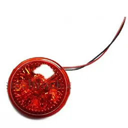 Вставка LED у габарит ріжки 12/24V 5 діодів D4.5 см Червона 1 шт. (К 506) - мініатюра 2