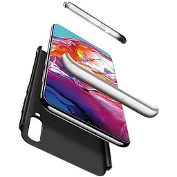 Чохол-накладка GKK 3 in 1 Hard PC Case Samsung Galaxy A70 Silver/Black - мініатюра 3