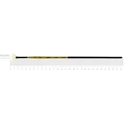 Пензель щетина віялова AMBER 2306FN №0 довга ручка Rosa