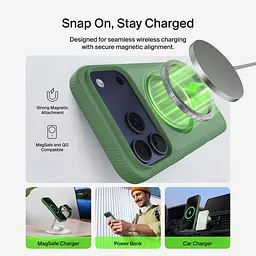 Чохол Belkin для iPhone 17 Pro Max, Magnetic Protective Grip, Sage teh0019346 - мініатюра 5