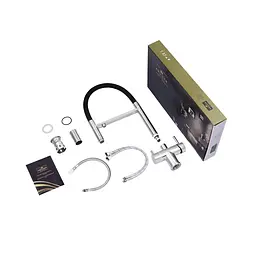 Змішувач для кухні з підключенням до фільтру Kroner KRP Edelstahl Klassisch - ESG03815BLK CV027933 Нержавіюча сталь - мініатюра 9