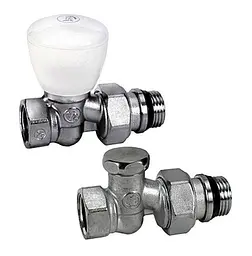 Комплект прямих кранів Giacomini R6X033 + R17X033 Верх/Низ 1/2" 30412