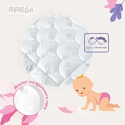 Ковдра дитяча в ліжечко Papaella Super Soft Classic 135х100 см біла (8-11863) - мініатюра 4