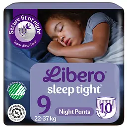Підгузки-трусики Libero Sleep Tight 9 (22-37 кг), 10 шт.