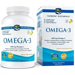Жирні кислоти Nordic Naturals Omega-3 180 капсул