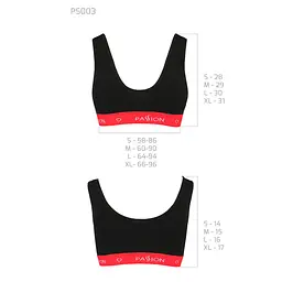 Спортивний топ на широких бретелях Passion PS003 TOP XL, black - мініатюра 6