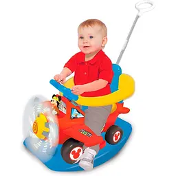 Толокар Kiddieland Міккі Маус 3 в 1 червоний (053587) - мініатюра 6