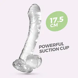 Фалоімітатор Crushious Hudini Jelly 17.5 см (прозорий) - мініатюра 15