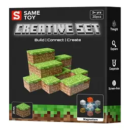 Магнітний конструктор Same Toy Creative Set Grass 20 ел. (MCRAFT-2002-SM)