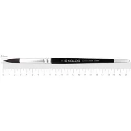 Пензель білка кругла Classic 3049R № 9 коротка ручка Kolos