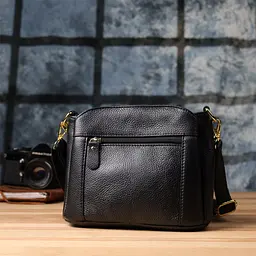 Класична шкіряна сумка для жінок з трьома відділеннями Vintage 22,5х16,5х11,5 см sum0027625 - мініатюра 11