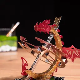 Коллекцiйна модель Metal Time Sun Chaser Dragon Stand Clock MT025 - мініатюра 7