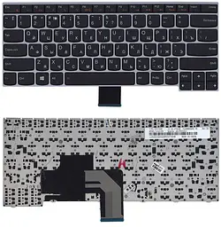 Клавіатура для ноутбука Lenovo IdeaPad (V490) Black, (Silver Frame) - мініатюра 3