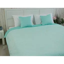 Покривало Руно двостороннє Velour Tiffany зигзаг 150х220 см м'ятне - мініатюра 7