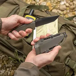 Ніж SOG Trident FX Partailly Serrated Чорний-Оливковий - мініатюра 4