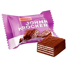 Цукерки Roshen Johnny Krocker Молоко вафельні глазуровані 1 кг