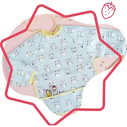 Нагрудник Badabulle з довгими рукавами, синій (B007025) - мініатюра 6