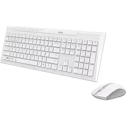 Комплект RAPOO 8210M Multi-mode Wireless Keyboard & Mouse Desktop Set white (13588) - мініатюра 3