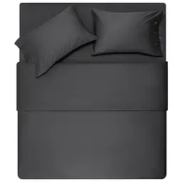 Простирадло на резинці Ardesto Mix&Match Premium, 180x200+30см, 100% бавовна, сатин, сірий (ART1820FSY) - мініатюра 5