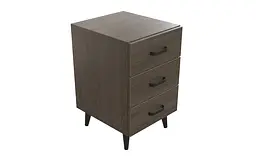 Тумба Віва 3 на конусних ніжках Ferrum-decor 56,5x35x40 Чорний метал ДСП Дуб Сонома Трюфель 16 мм (FRD-106821) - мініатюра 2