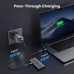 Концентратор Ugreen USB3.1 Type-C to HDMIx2 4K60Hz (8k30Hz)/USB3.0x2/Type-C/PD 100W CM498 (15852) - мініатюра 6
